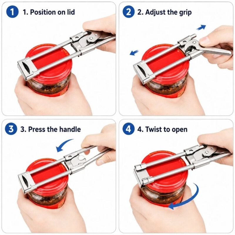 Stainless Steel Adjustable Can Opener Tool image number 3