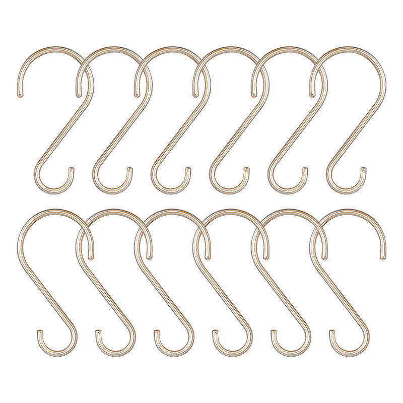 Zinc Shower Curtain Hooks, Set of 12 image number 3