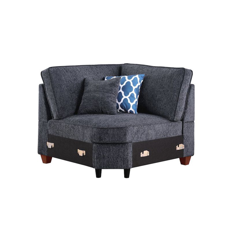 Devion Furniture 7-Piece Upholstered Modern Chenille Sectional image number 5