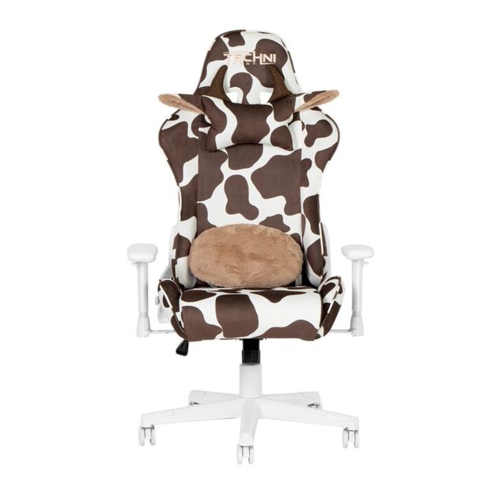 Techni Sport TS85 Brown COW Series Gaming Chair