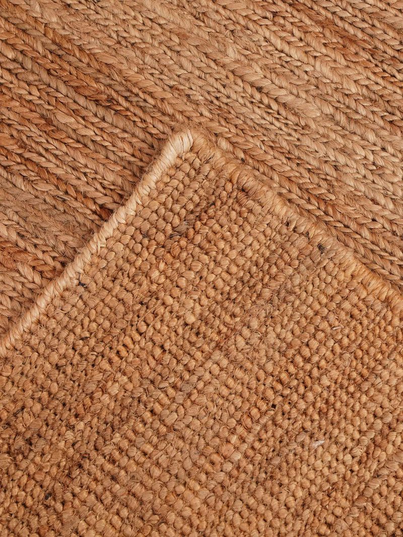 HAND KNOTTED SUMAK JUTE ECO-FRIENDLY AREA RUGS  - Solid Plain Pattern, High Pile, Natural Fiber, Outdoor Indoor Handmade Area Rugs for Living Room, Bed Room (J00064) image number 5