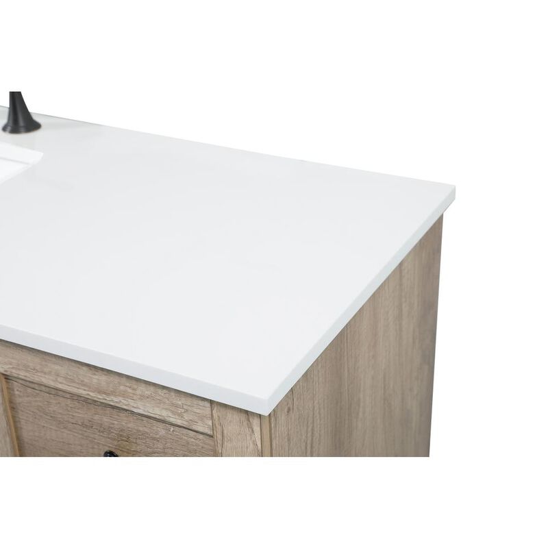 Elegant Kitchen and Bath 42 inch Single bathroom vanity in natural oak