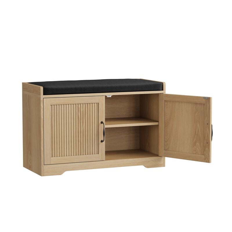 Dempal entryway shoe storage bench image number 7
