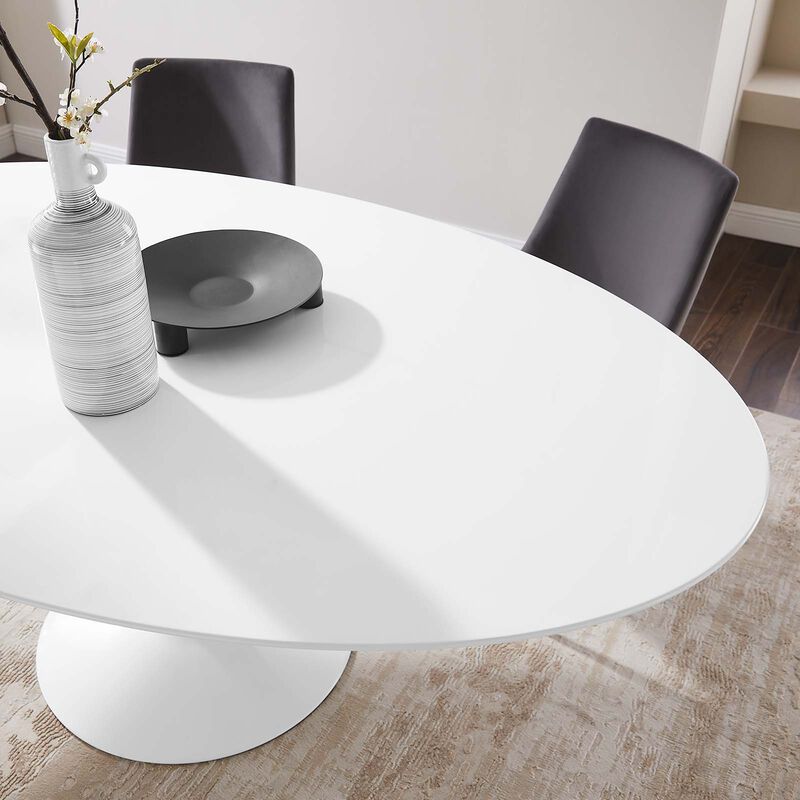Modway - Lippa 78" Oval Wood Top Dining Table White