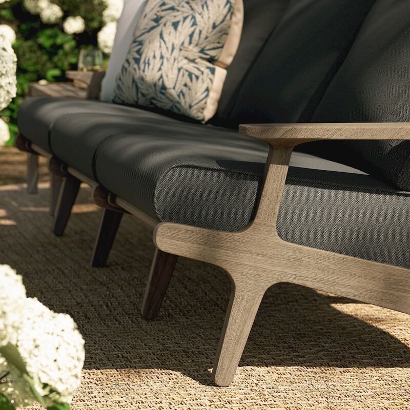 Saratoga Outdoor Patio Teak Sofa image number 8