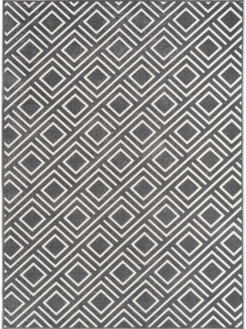 Care Free CAF03 Gray 3'11" x 5'11" Rug
