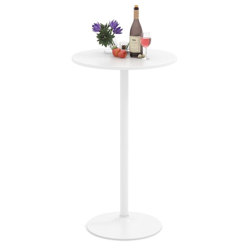 Round Bar Height Bistro Table – Tall Coffee & Cocktail Table for Kitchen or Home Bar
