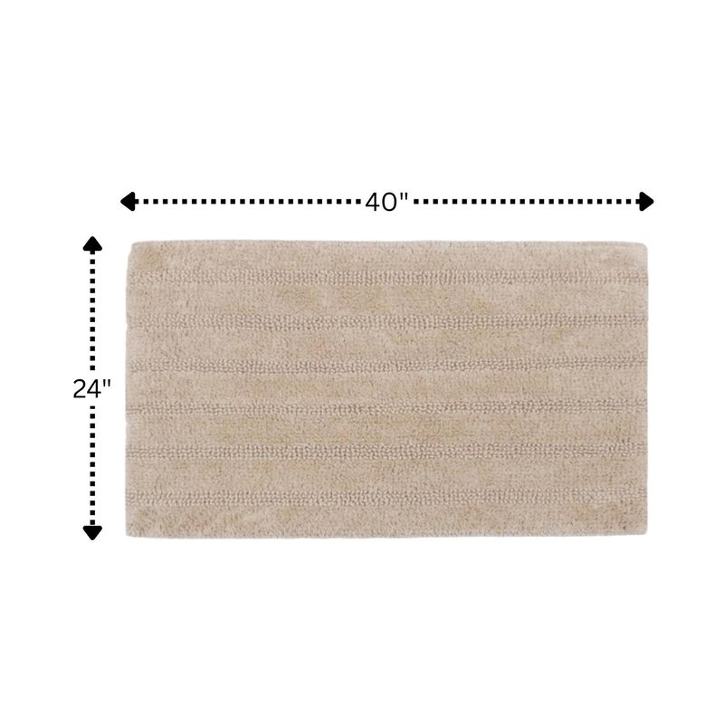 Knightsbridge Linear 220 GSF Reversible Bath Rug 24 x 40 - Silver