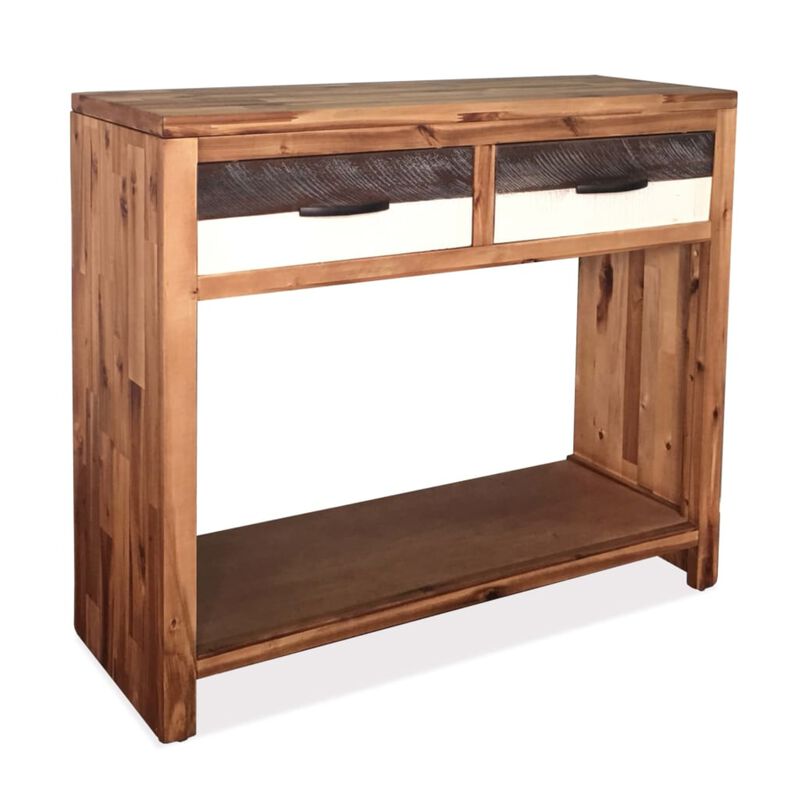 vidaXL Console Table Solid Acacia Wood 33.9"x11.8"x29.5"