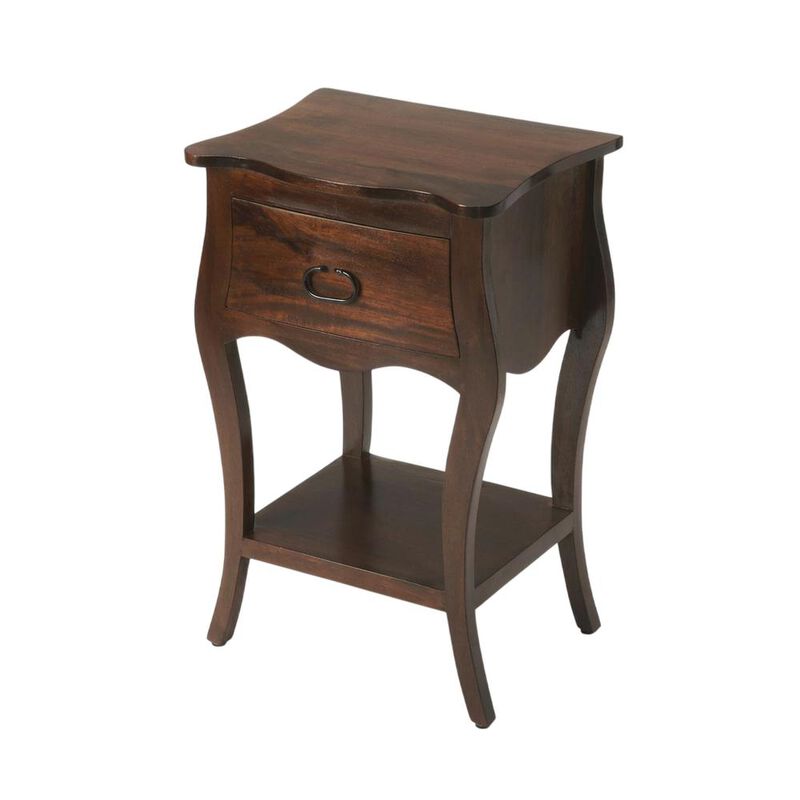 Butler Specialty Rochelle Walnut 1 Drawer Nightstand, Dark Brown image number 0