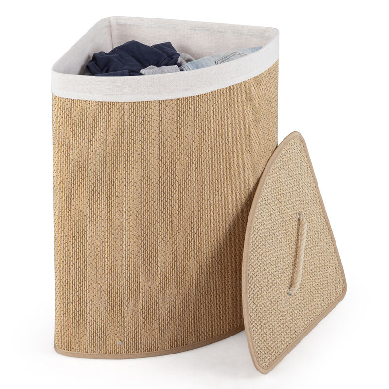 15 Gallon Wicker Laundry Hamper with Removable Liner and Lid image number 4