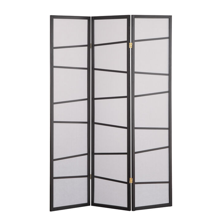 Streamdale 3-Panel Screen Room Divider, Black
