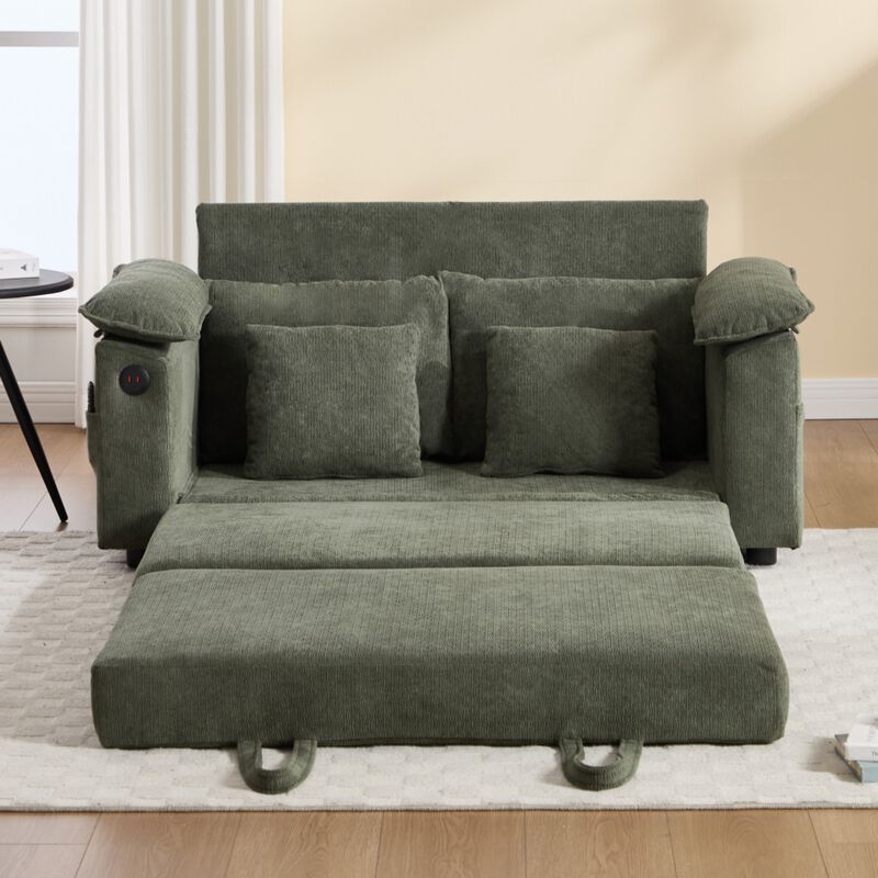 Jidpop 3-in-1 Upholstered Futon Sofa image number 3