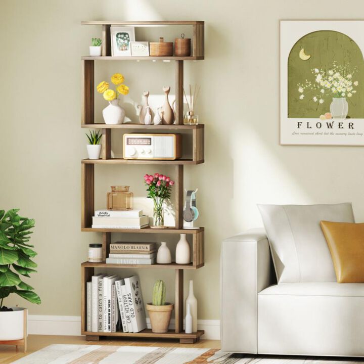 Hivvago 6-Tier Bookcase with Anti-Tipping Kit