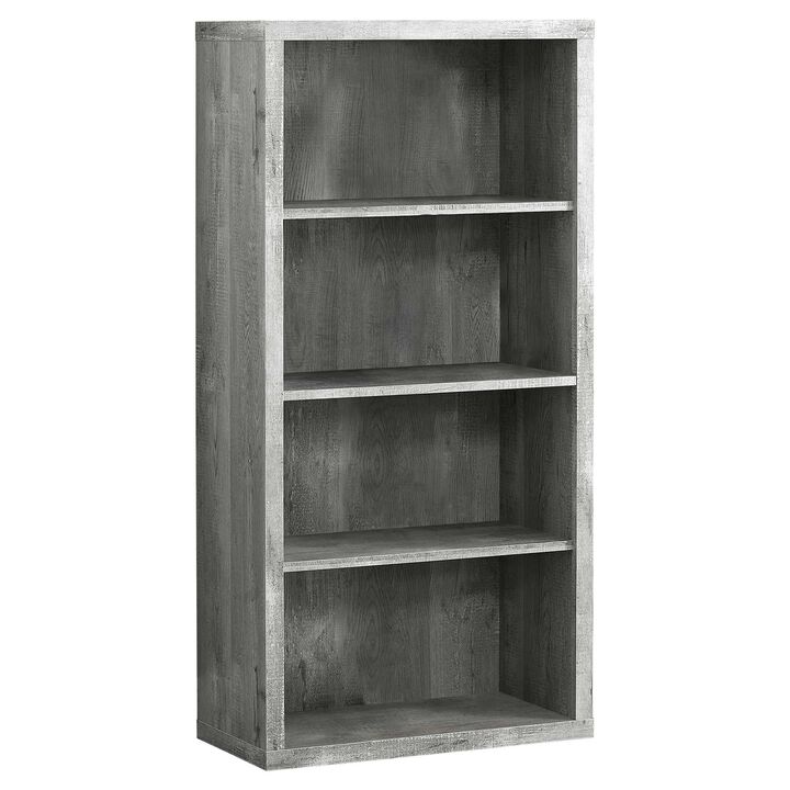 Wood Bookcase with Multiple Shelves for Home Office or Living Room Storage