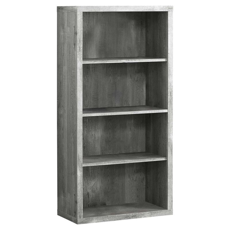 Wood Bookcase with Multiple Shelves for Home Office or Living Room Storage