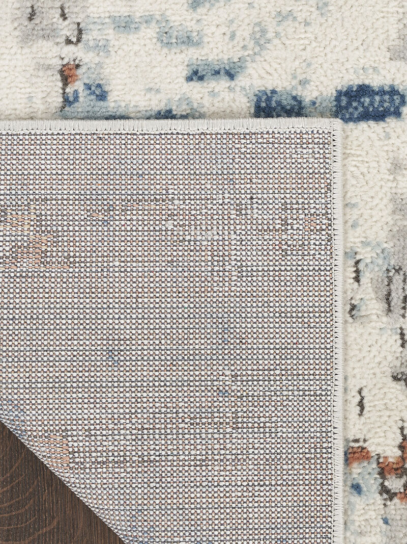 Quarry QUA01 Biege/Blue/Rust 5'3" x 7'3" Rug image number 4