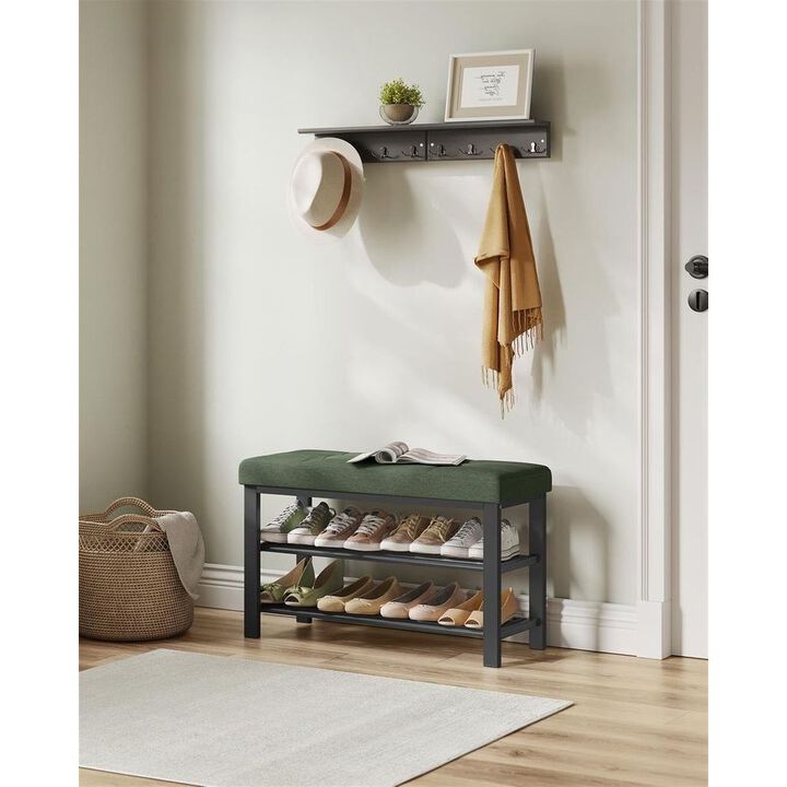 Entryway Shoe Storage Bench with Cushion
