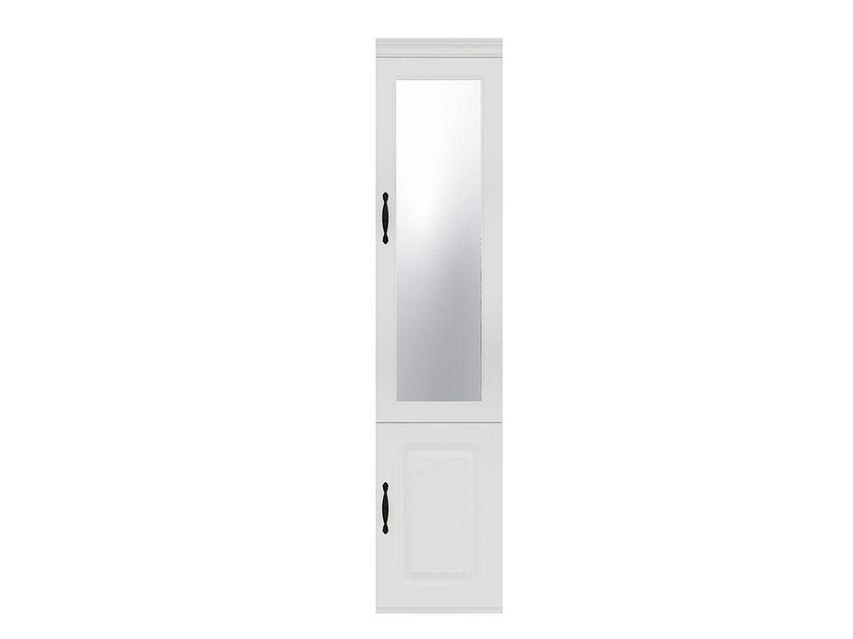 Armoire Wardrobe Closet Cabinet with Door, Armoire Wardrobe Closet with Mirror and Hanging Rod, Wood Closet Storage Wardrobe for Large Storage, Armoires and Wardrobes White