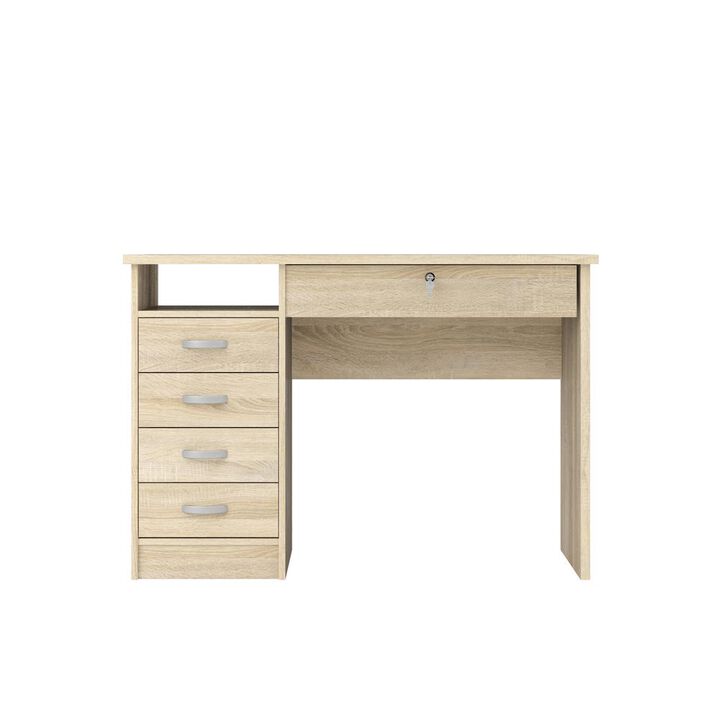 Tvilum Desk with 5 Drawers, Oak