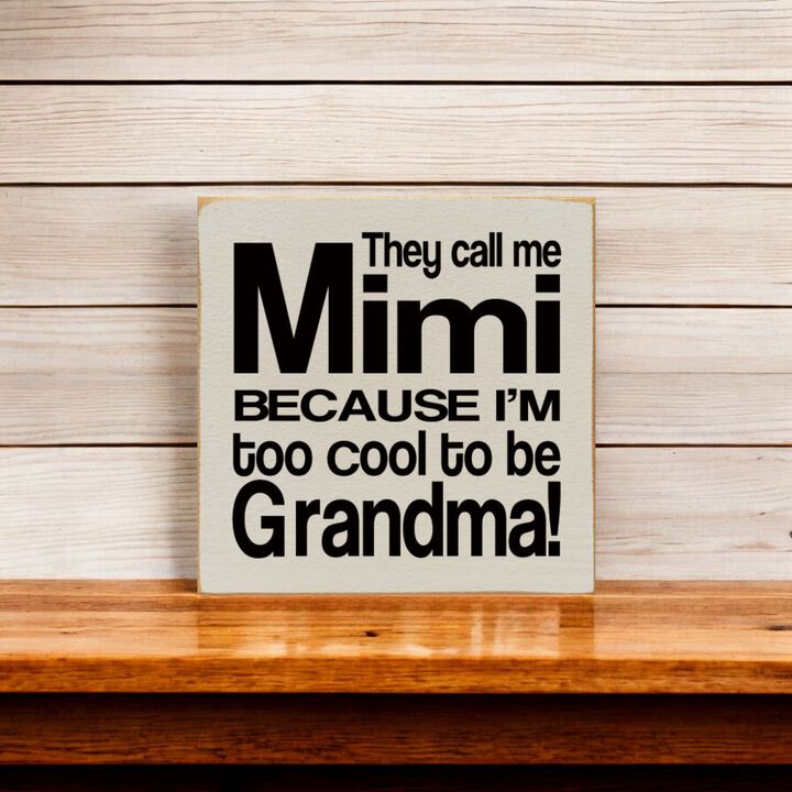 Solid Pine Mimi Quote Wall Sign for Home Decor and Grandparent Gift