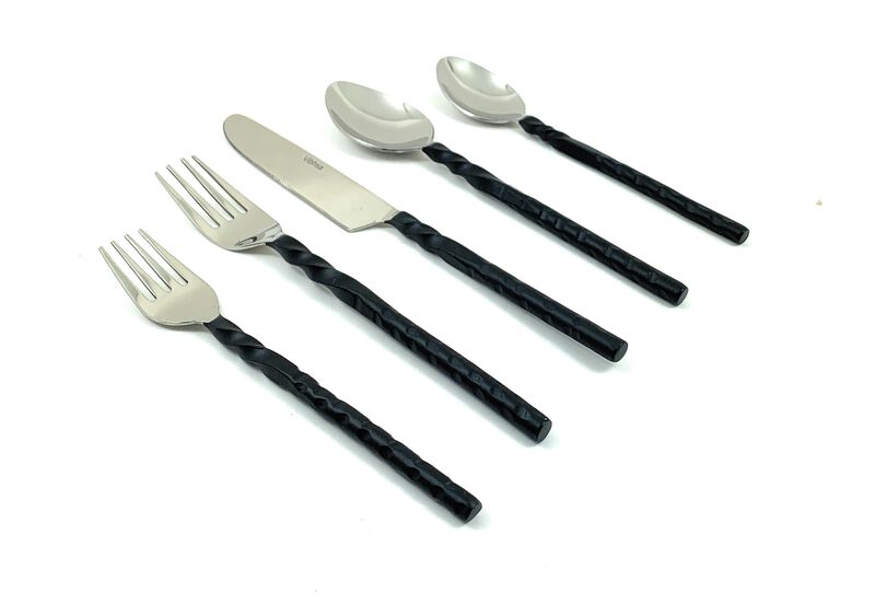 Black Stainless Steel Flatware Set of 20 PC