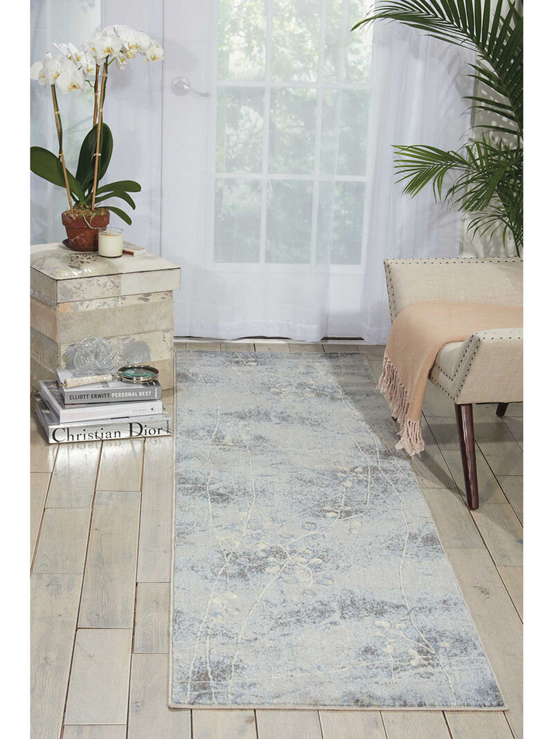Somerset ST74 Silver/Blue 2'3" x 10' Rug