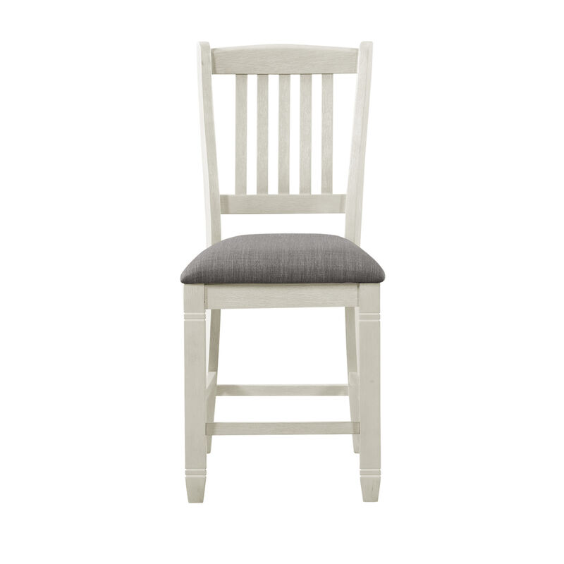 Streamdale 2 Antique White Finish Wood Counter Height Chairs image number 0