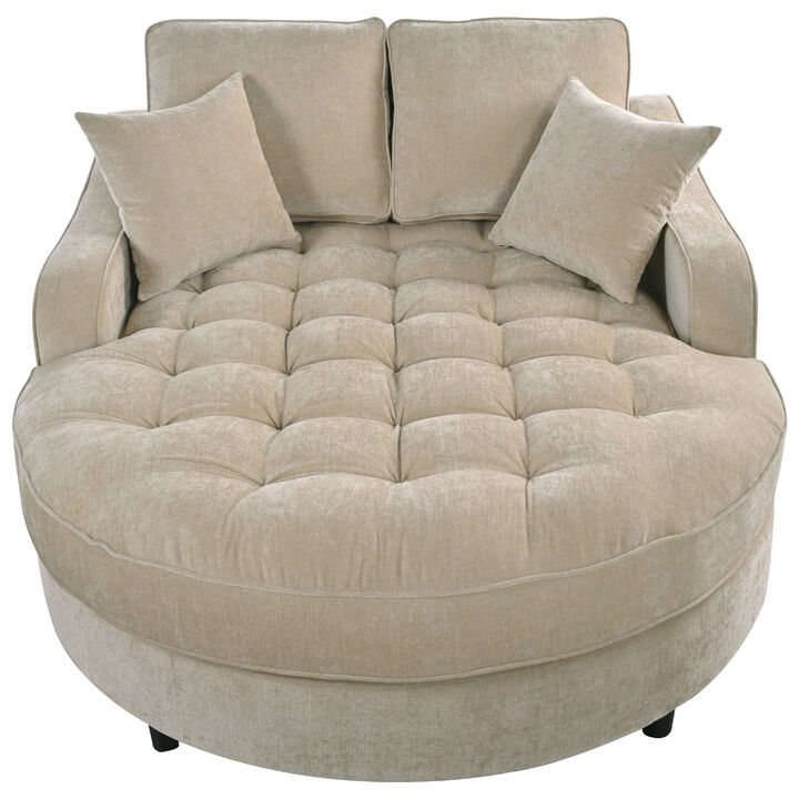 Merax Chenille Fabric Sofa Chaise Lounge