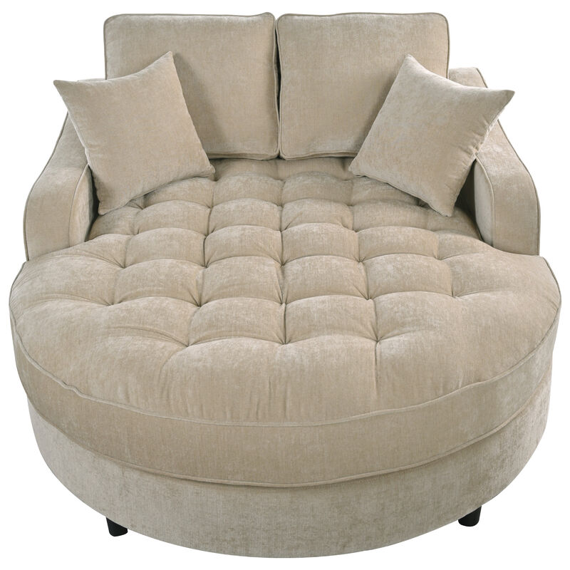 Merax Chenille Fabric Sofa Chaise Lounge