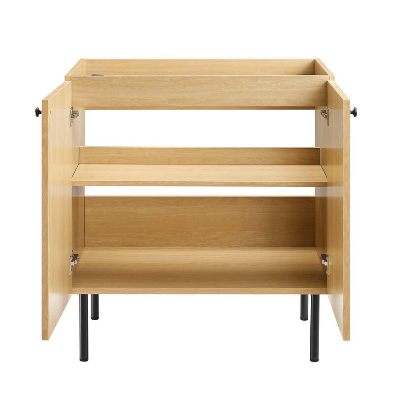 Modway EEI-6602-OAK Chaucer 30" Bathroom Vanity Cabinet (Sink Basin Not Included), Oak image number 6