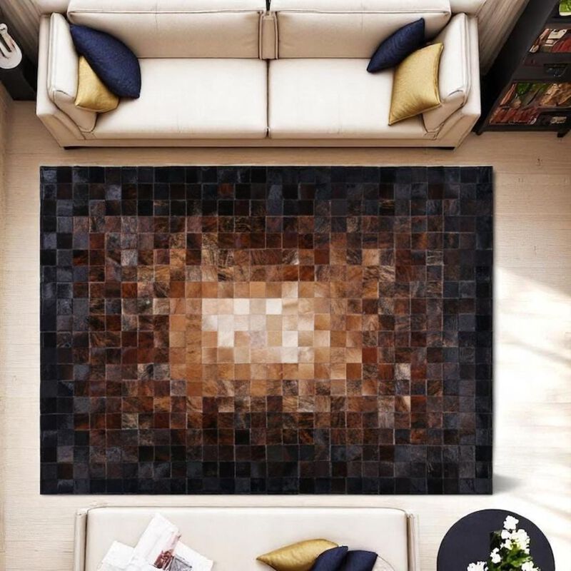 Large Area Rugs, Cowhide Patchwork Rug, image number 2