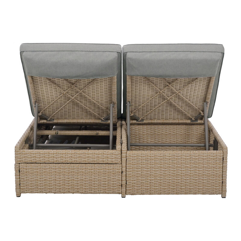 Merax Outdoor Double Sunbed Conversational Set image number 8