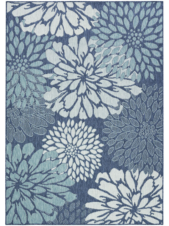 Garden Oasis GOA06 Navy 6' x 9' Rug