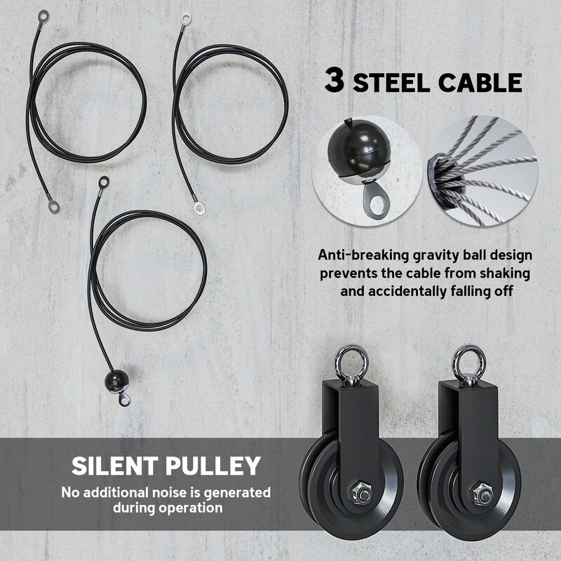 Hivvago Home Gym Cable Pulley System with Loading Pin for LAT Pull Down image number 5