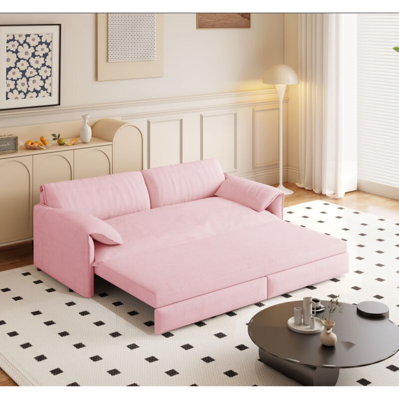 Lescet Velvet Pull‑Out Sleeper Sofa Bed image number 3