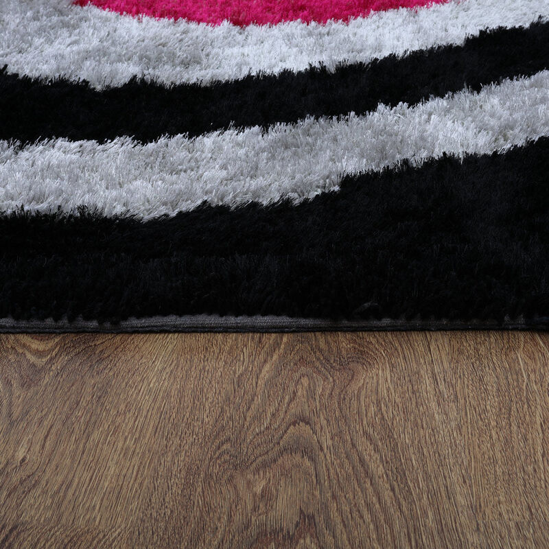RUGSOTIC CARPETS HAND TUFTED SHAG POLYESTER ECO-FRIENDLY AREA RUGS  - Rectangle, Size, Geometric Modern Design, High Pile Thick Handmade Anti Skid Rugs for Living Room K00016 image number 5