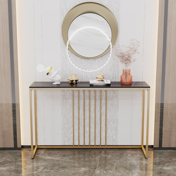 Entryway Console Table Sintered Stone Tabletop