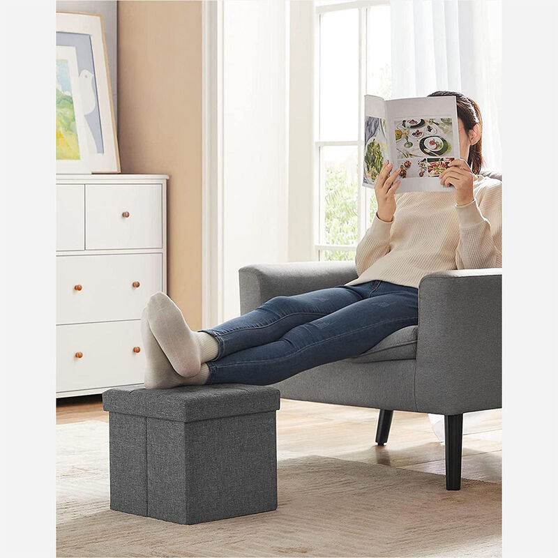 Folding Storage Ottoman Cube for Versatile Space-Saving Solutions