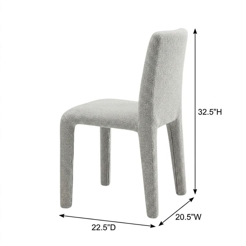 Fabric Upholstered Dining Chair with Cushioned Seat for Dining Room, Navy image number 2