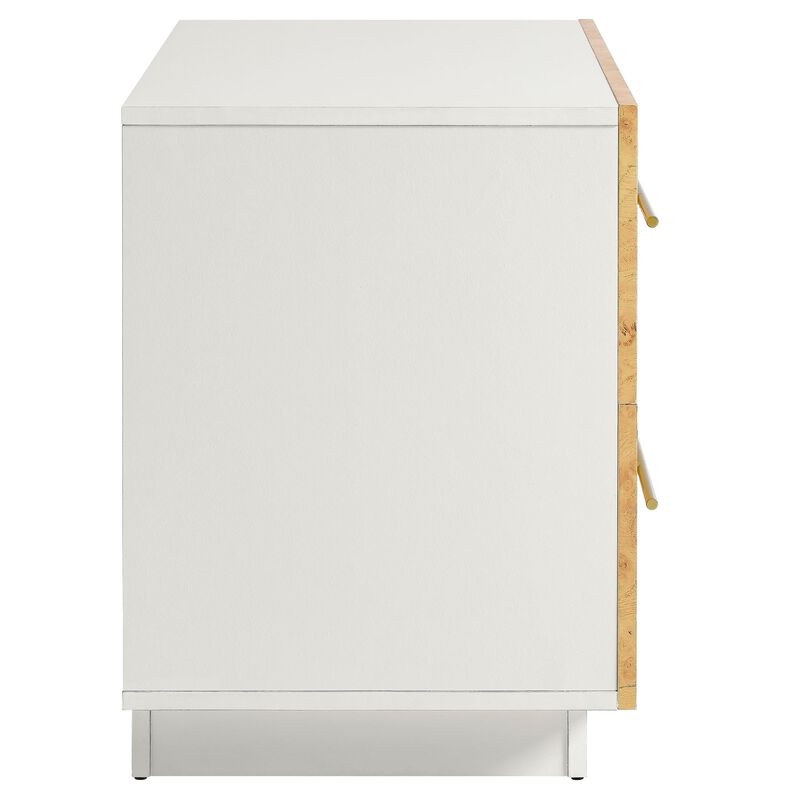Modway ABEL 2 Drawer Nightstand in White Bleached Burl image number 5