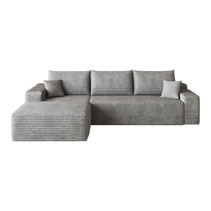Taldis 107" Cloud Sectional Couch with L-Shape