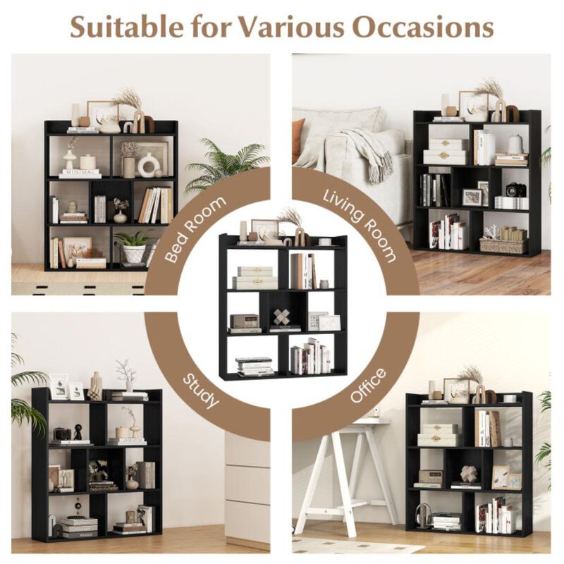 Hivvago 7 Cubes Open-back Bookshelf with Anti-Toppling Devices