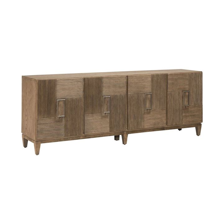 Liberty Furniture Serenity 82 Inch Accent TV Console for Living Room  - Burnished Beige