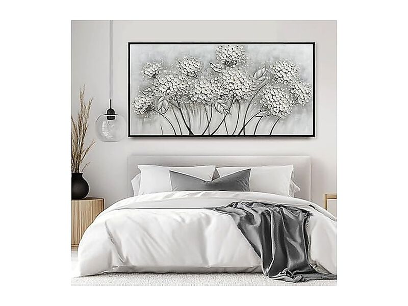 Large Flowers Oil Modern Decor Floral Canvas Living Room Bedroom Kitchen Office image number 3