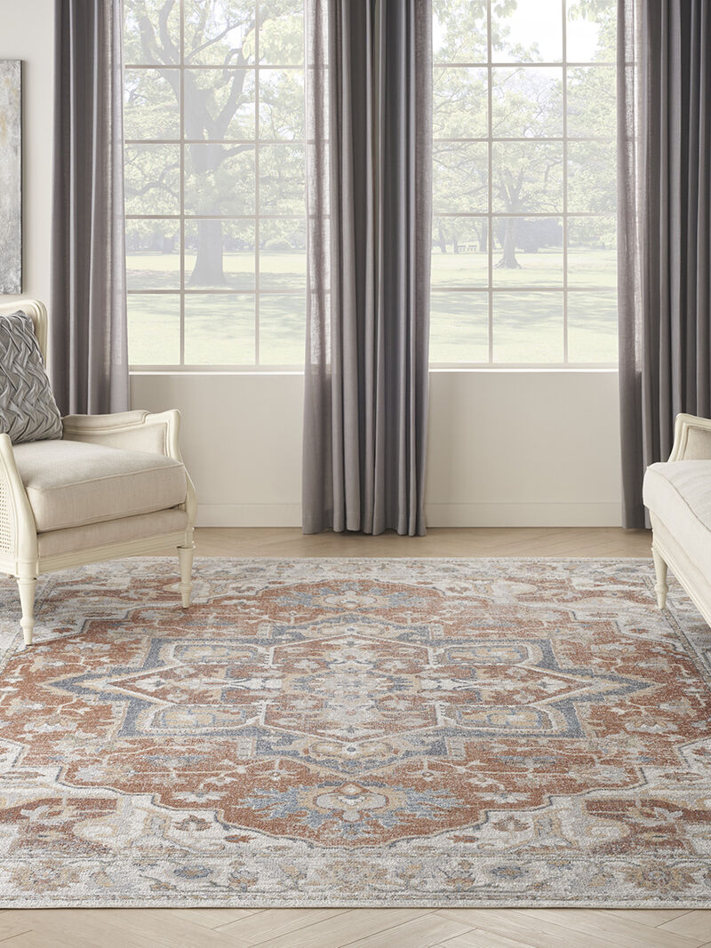 Astra Machine Washable ASW12 Gold/Multicolor 7'10" x 10' Rug