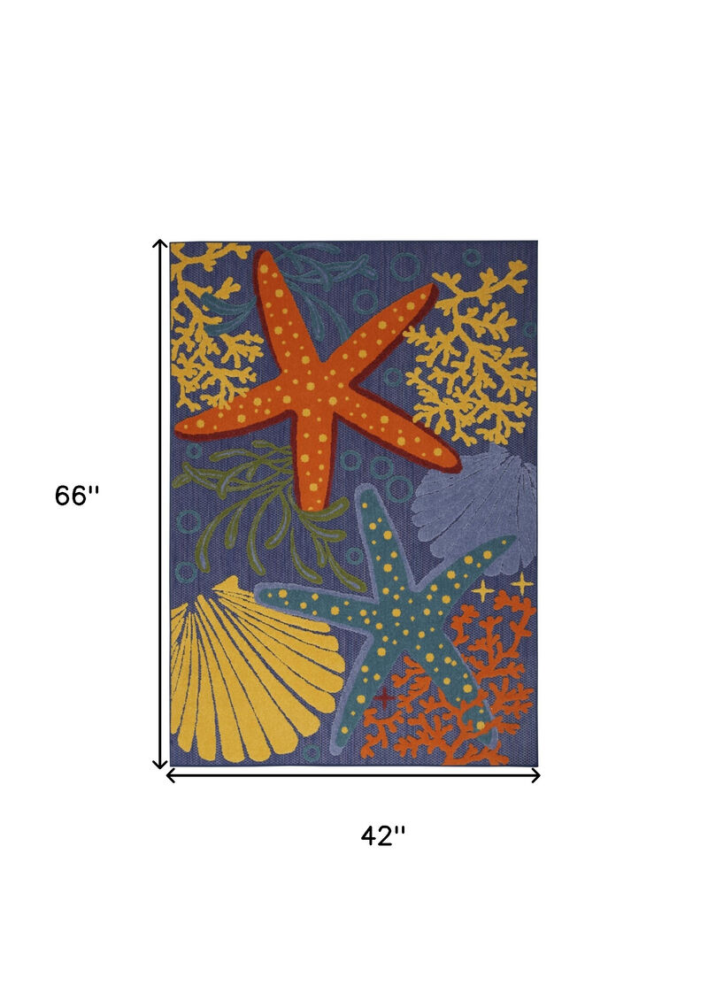 HomeRoots Starfish Indoor Outdoor Area Rug image number 6