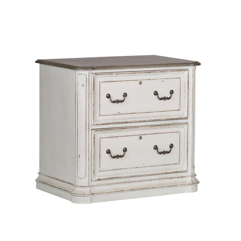 Liberty Furniture Magnolia Manor Jr Executive Media Lateral File in Antique White image number 0