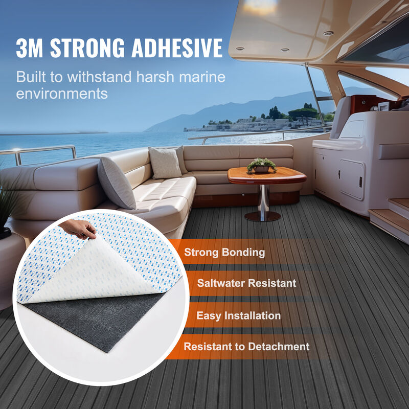 EVA Foam Boat Decking 94.5" x 23.6" Self-Adhesive Marine Flooring image number 2