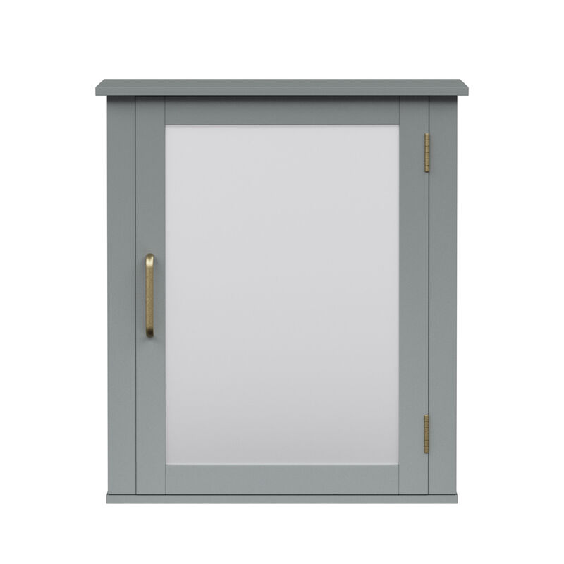 Mercer Removable Medicine Cabinet with Mirrored Door, Gray image number 0